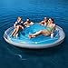 H2OGO! CoolerZ Aqua Blue Island Pool Float with Inflata-Shield Puncture Resistant Vinyl Material, Includes 4 Built-In Cup Holders and All Around Grab Rope