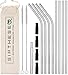 SipThese 8 pc Stainless Steel Straws With Bonus Collapsible Straw. 2 Straw Cleaning Brush, 8 Metal Straws. Stainless Steel Straws With Silicone Tips. 1 Travel Bag. Eco Friendly Reusable Straws