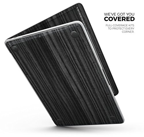 Wood Pattern Design Skinz Premium Full-Body Cover Wrap Decal Skin-Kit for the MacBook 15" Pro with Retina Display (A1398)- Dark Ebony Woodgrain