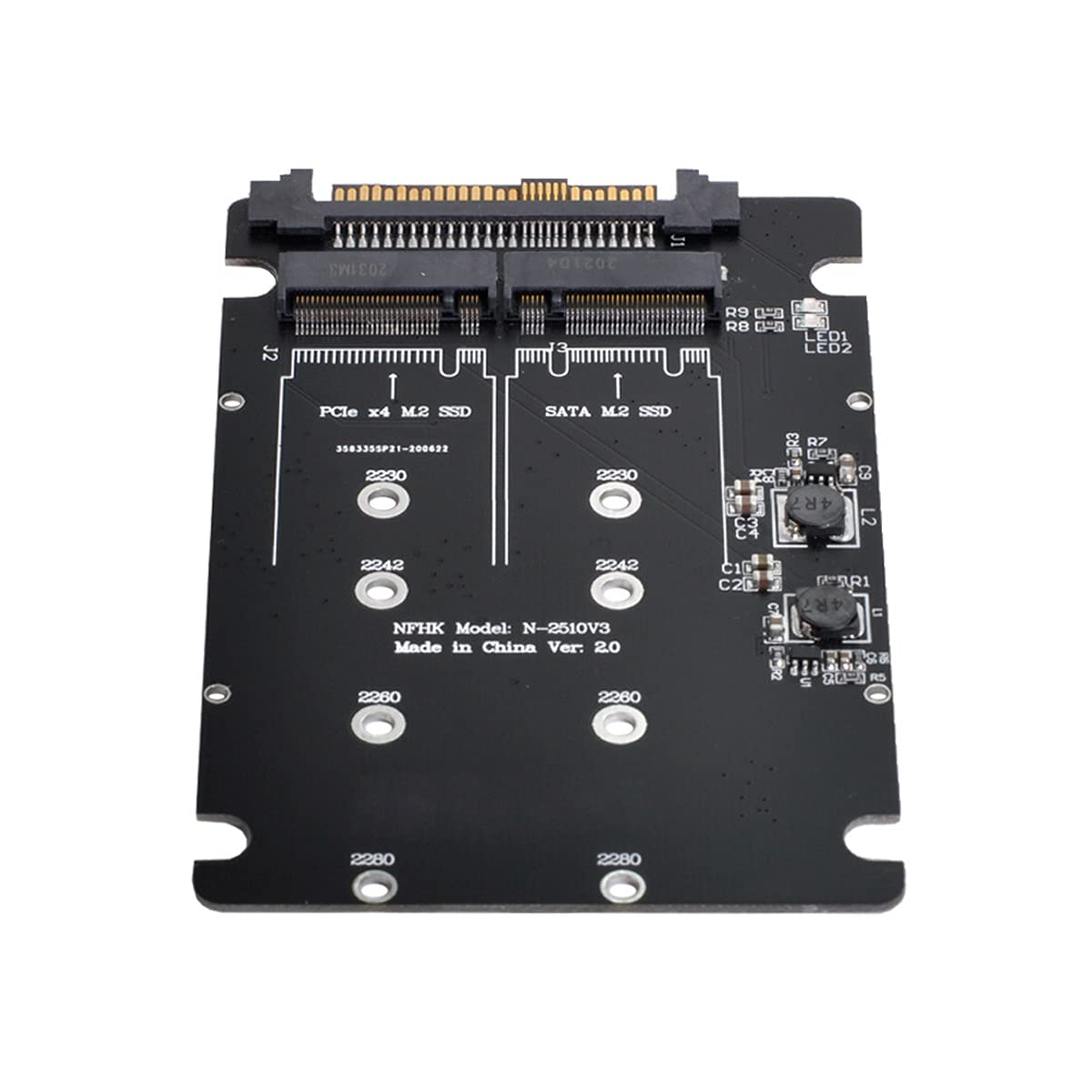 cablecc SFF-8639 NVME U.2 to Combo NGFF M.2 M-Key SATA PCIe SSD Adapter for Motherboard Replace SSD 750 P3600 P3700