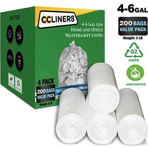 46 Gallon Clear Small Trash Bags Bathroom Garbage Bags Plastic