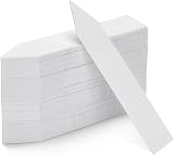 KINGLAKE 100Pcs White Plastic Plant Labels & Markers 10x2cm Waterproof
