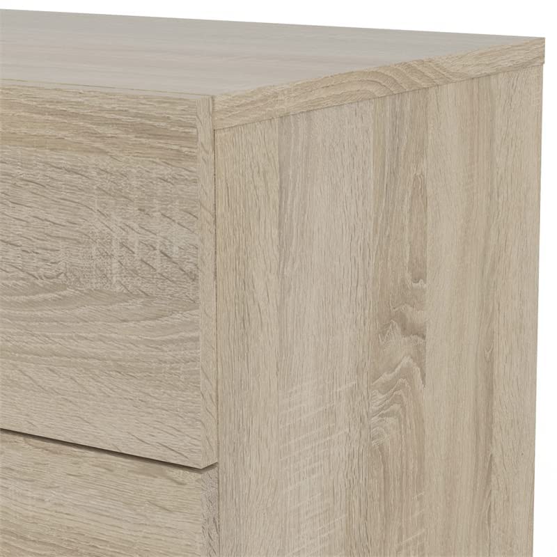Tvilum 8 Drawer Double Dresser, 15,85" D x 55,12" W x 32,17" H, Oak