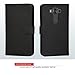 LG V10 Case, Abacus24-7 Leather Wallet with Flip Cover and Stand, Black