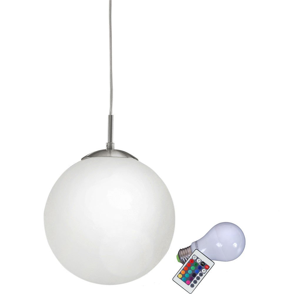 Design Pendel Hänge Leuchte Glas Decken Lampe Farbwechsel Dimmer im Set