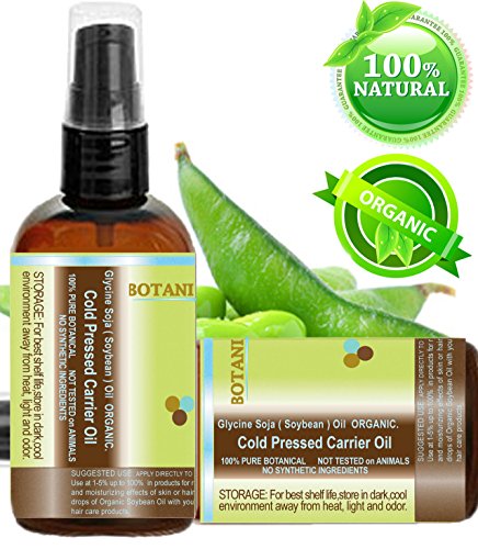 Botanical Beauty Soybean Oil, 100% Pure, Cold Pressed.. For Face, Hair and Body. 4 oz-120 ml