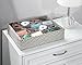 mDesign Large Fabric Dresser Drawer/Closet Storage Organizers for Bedroom - 16 Compartments Hold Lingerie, Bras, Socks, Leggings, Clothes, Ties, Scarves, Spira Collection - Taupe/Natural Chevron