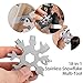 18-in-1 Stainless Steel Snowflakes Multi-Tool Card, Snowboarding Multi-Tool Screwdriver Tool for Opener Key chain/Bottle Opener/Outdoor Travel Camping/Fashion Pendant Pocket/Gift for Men(silver)