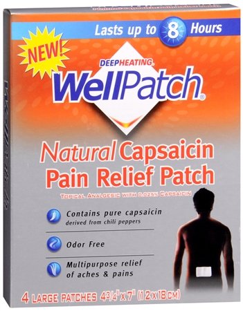 WellPatch Natural Capsaicin Pain Relieving Pads -4ct