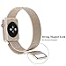 Apple Watch Band , Swees 38mm Milanese Loop Stainless Steel Bracelet Strap Replacement Wrist Band with Unique Magnet Lock for Apple Watch Series 2 (2016) / Series 1, No Buckle Needed, Champagne