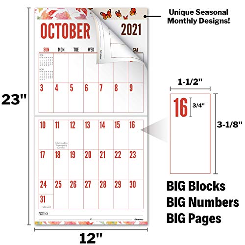 CRANBURY Large Print Calendar 2021 (Seasons), 12x23 (Open), Use Now