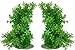 ByTheBay Plastic Aquarium Plant Set - Flexible Fish Tank Decorations - 2 Piece Bundle (Green)