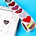 ONESING 400 Pcs Valentine's Day Heart Stickers Love Decorative Stickers 1.5 Inch Muticolor Self-Adhesive Heart Shape Stickers for Envelopes Cards Scrapbooking Anniversary Valentine's Day Party