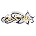 Hair Clip - SODIAL(R) Dark Blue Rhinestones Inlaid Swirl Floral Barrette French Hair Clip