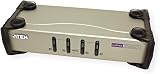 ATEN CS84U 4 Port PS2 USB KVM Switch with 4x Custom Cables Metal view 3