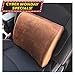 ComfoBee Deluxe Lumbar Support 100% Pure Memory Foam Pillow Back Cushion for Lower Back Pain Relief - Ideal Back Pillow for Office Chair, Car Seat, Recliner - Brown Color <3
