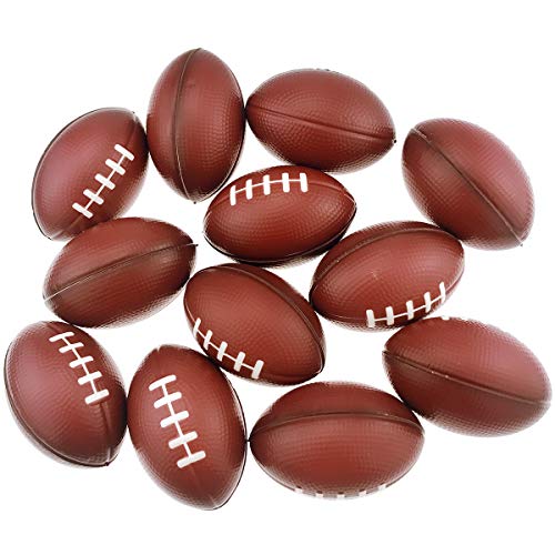 Akusety Soft Foam Mini Football Stress Balls for Kids 3.5" Perfect for Small Hands, 12-Pack
