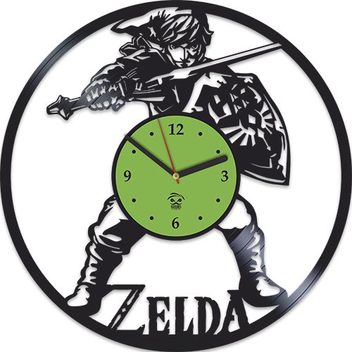The Legend Breath of The Wild Online Game Vinyl Record Best Gift for Gamer Vinyl Wall Clock Home Decoration Room Inspirational, Vinyl Wall Clock Silent, Wall Sticker, Modern Art
