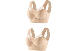 anuyalue Wireless Bras for Women Full-Coverage Push Up Underwear for Small to Plus Size Everyday Wear 3 Pc Sports Bra