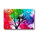 Watercolor Autumn Tree Art Colorful Rainbow Tree Four Season Non-slip Doormat,Floor Mat Door Mat Rug Indoor/Outdoor/Front Door/Bedroom Mats 23.6(l) X 15.7(w) Inch