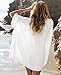 Loritta Womens Beach Bathing Suit Swim Bikini Swimsuit Oversized Cover Up Dresses Off White
