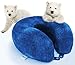 Travel Neck Pillow - Luxury Premium Memory Foam with Cooling Gel Travels with Enzo Comfort Nek Pilow (Blue)