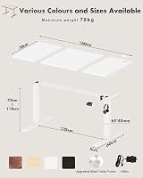 Devoko Electric Standing Desk 160x70cm 2 Memory Presets White 73-118cm view 8