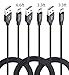 Micro USB Cable, SOYAA 3Pack (2x 3.3 Foot, 1x 6.6 Foot) Cloth Braided High Speed Charging Cables 2A Current for Samsung Galaxy, Motorola, HTC, Blackberry, Tablets and More Android Device - Black