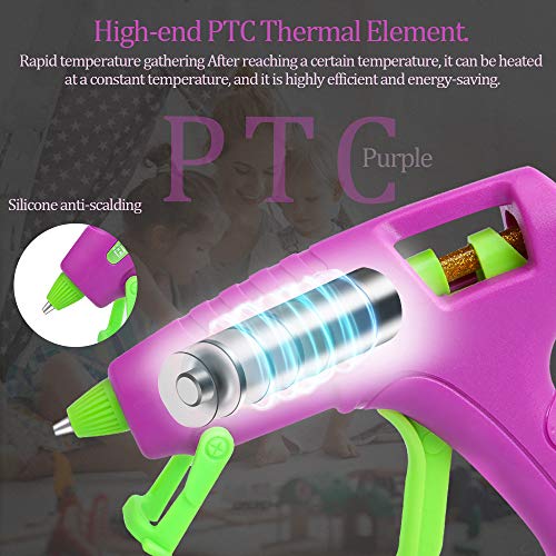 E.Durable Mini Glue Gun Tool Kit Kids Friendly with Glue Sticks for School Projects, DIY Crafts, Delicate Items Like Foam, Thermocal, Floral, etc (30W)