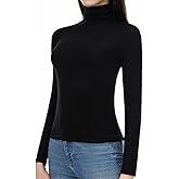 VELNIA Womens Thermal Shirt Mock Neck Long Sleeve Undershirts Ultra Soft Stretch Base Layer Tops for Women