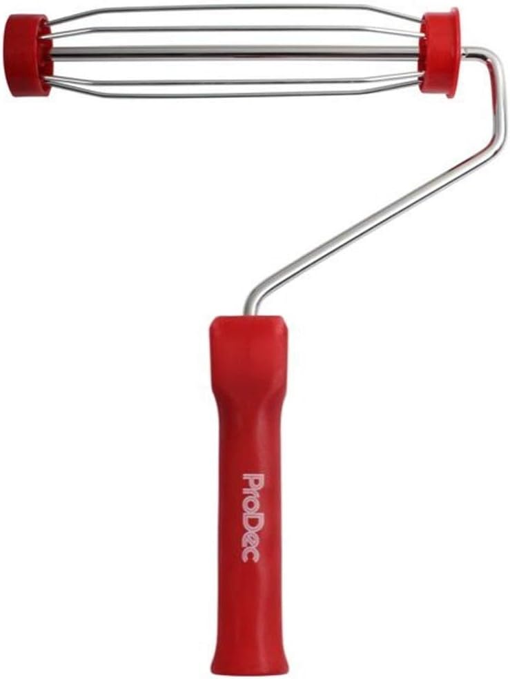ProDec 9 inch x 1.75" Plastic Handle Trade Professional Paint Roller Frame with Anti-Slip 5 Wire Cage and Push Fit Handle for Extension Pole 9" x 1.75" cage
