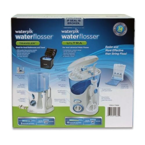 Waterpik Waterflosser Ultra and Waterpik Traveler Flosser plus 12 Accessory Tips & Tip Storage Case image