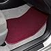 BDK MT-100-BD Burgundy Red Carpeted 4 Piece Car SUV Floor Mats With Vinyl Heel Pad Car Vehicle Universal Fit