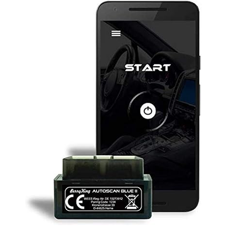 BerryKing Autoscan Blue 2019 OBD2 Mini Diagnose-Gerät Torque Auto Car PKW KFZ OBD 2 Bluetooth Fehler-Speicher Lesen und Lösch