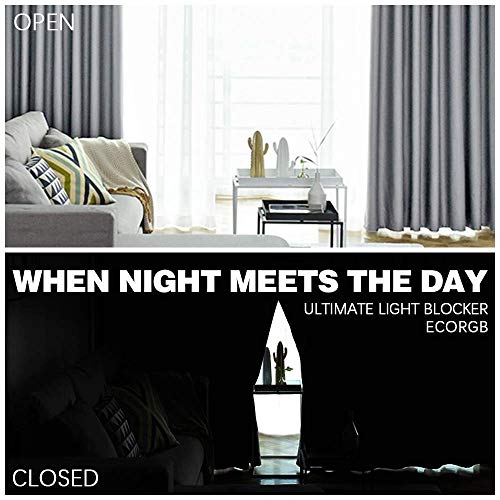 image for Fmfunctex Grey Blackout Curtains for Bedroom 84