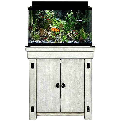 20 Gallon Wood Aquarium Stand Rustic White Rectangle Shape & Easy Clean – Skroutz Deals