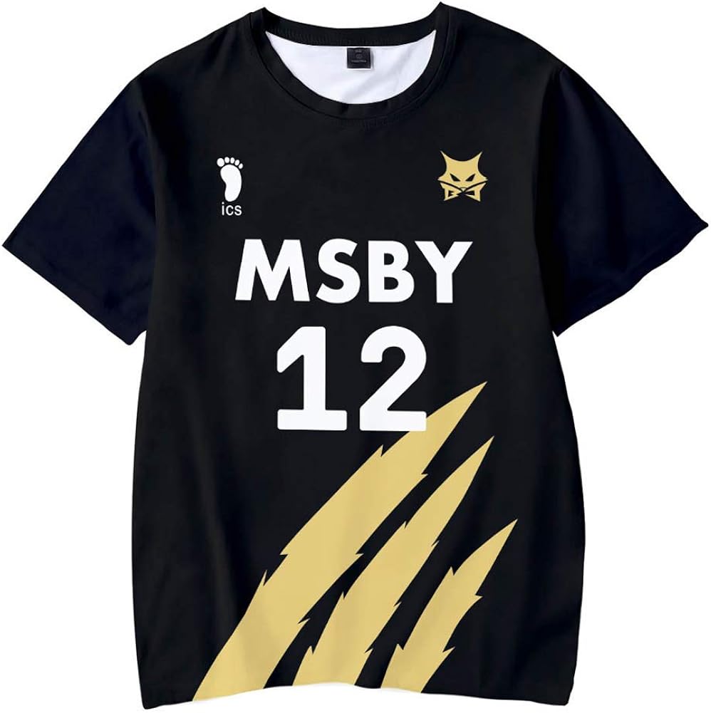 Amazon.com: TISEAS Boys Mens Haikyuu Black Jackals T Shirt Japanese Anime Haikyuu Cosplay 