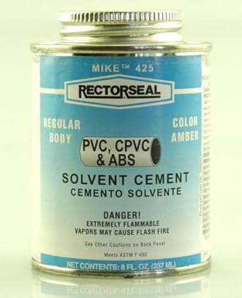 Rectorseal 253768 Mike 425L PVC Low VOC Multipurpose Solvent Cement, 1/