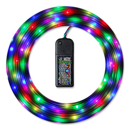 UltraPoi â€“ UltraWire Mini â€“ Multi Color String Lights for Bike, Camping, Festivals, Safety, Emergencies - Portable Battery LED Stip - Better Than El Wire