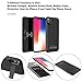 NVESS Apple Battery Case iPhone X Charging Case with removable Wireless Qi Charging Pad Power Bank 5000mah with integrated kickstand for easy viewing, portable charger for iPhone X - (Black)
