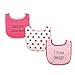 Luvable Friends Unisex Baby Cotton Drooler Bibs with Fiber Filling, Girl Daddy 3-Pack, One Size