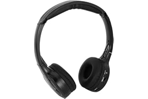 Keenso DVD Headphones Infrared Headphone, Cordless Headphone Infrared Stereo Audio 2 Channel Earphone for Car Headrest DVD He