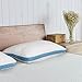 LUX Décor Bed Pillows for Sleeping - King Size Pillows Set of 2 - Hotel Quality Gusseted Down Alternative Pillows for Back, Stomach or Side Sleepers (Blue, 18x36)