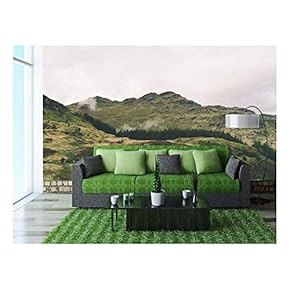 Beautiful Landscape of Mountain with a Trees Line - Removable Wall Mural | Self-Adhesive Large Wallpaper - 66x96 inches