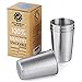 Stainless Steel Cups 6oz (Set of 4) for Kids – Healthy Metal Drinking Glasses - Premium Stackable & Shatterproof - BPA Free, Travel, Lightweight, Unbreakable, Portable