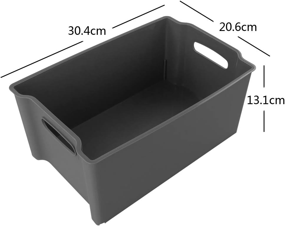 Zerdyne Set of 4 Plastic Storage Cube, Foldable Storage Cubes Basket, Gray - Image 3