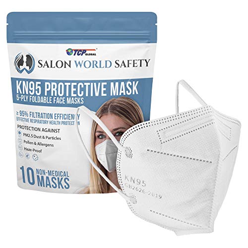 Salon World Safety KN95 Protective Masks, Pack Of 10 Filter