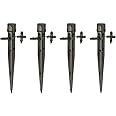 Rain Bird MBH4PKS Drip Irrigation Micro-Bubbler on Stake, 180° Half Circle Pattern, 0 - 3' Spray Distance, 4-Pack