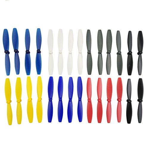 Fytoo helicopter accessories 28pcs Mini propeller for Parrot mini 3rd generation aircraft and Mambo, speed shadow droneï¼ŒRC helicopter spare parts,blade aperture of 0.8mm Seven Colors