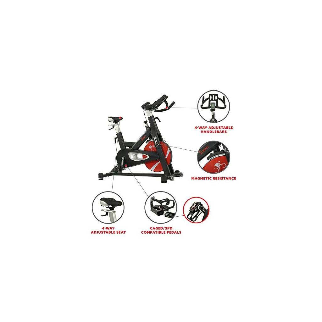 Sunny Health & Fitness Evolution Pro II Magnetic Indoor Cycle Exercise